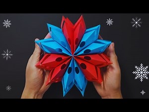 How to Make an Easy 3D Paper Snowflake | DIY Christmas Decor