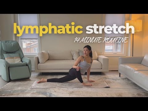 14 Minute lymphatic flow stretch routine (relieve tension, body slimming & toning)