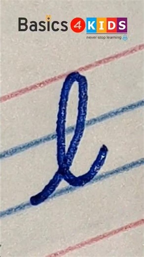 cursive small letter l | small cursive letter l | small letter l in cursive handwriting @Basics4Kids