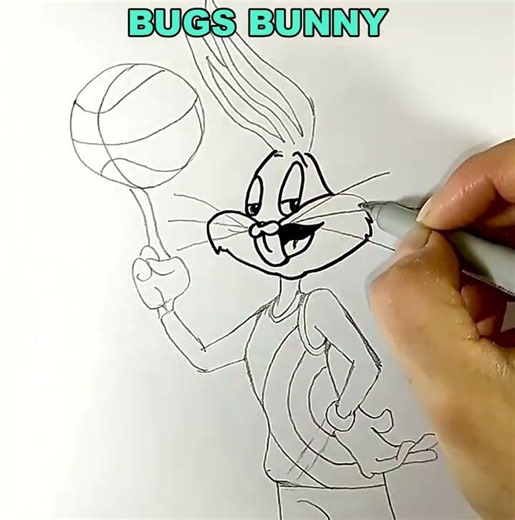 Dibujamos y Coloreamos a Bugs Bunny en Space Jam | Dibujos para niños