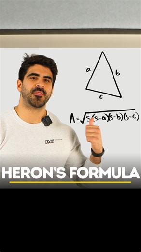 34K views · 859 reactions | Have You Heard Of Heron's Formula? #MathsProblem #MathsQuestion #Mathstricks #Mathsbasics #Mathsexplained #Mathsforbeginners #Mathsbrokendown #Learnmaths #MathsOlympiad #mathstutor #mathsteacher #stem #neildoesmaths #myedspace | Neil Does Maths | Facebook