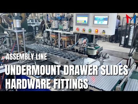 Undermount drawer slides assembly line | China supplier | Functional hardware | Cabinet accessories
