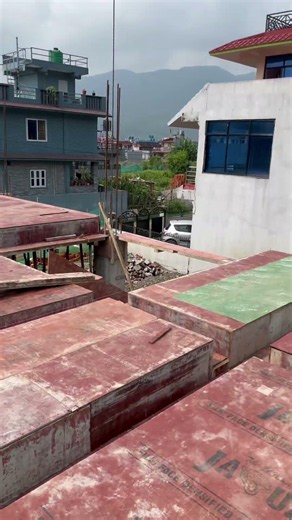Slab and Beam Formwork Installation | Aerial Construction Site Shuttering Layout #shorts