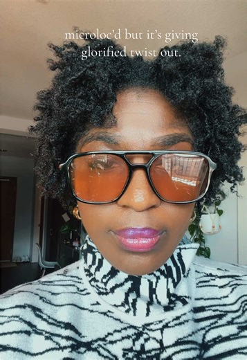 Microloc’d but it’s giving glorified twist out lol. It’s only been two month. Loving the transition but everyday isn’t a good hair day. #microlocs #microlocsjourney #microlocjourney #4chair