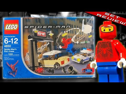 RARE LEGO Spider Man's First Chase Set 4850 Review (2003 Set)