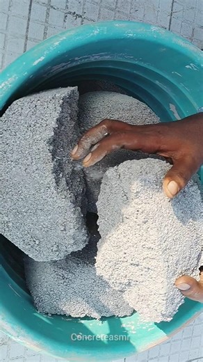 fresh concrete sand dry tub crumbling #asmr #satisfying