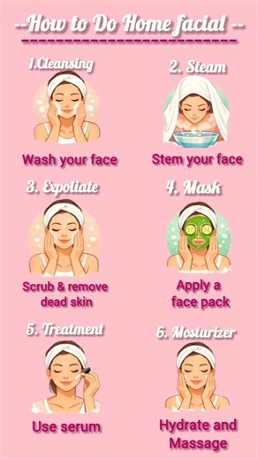How To Do Facial at Home | Glowing Skin in 6 Easy Steps ✨#facial #findout #howto #glowingskin