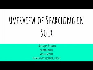 Overview of Searching with Solr