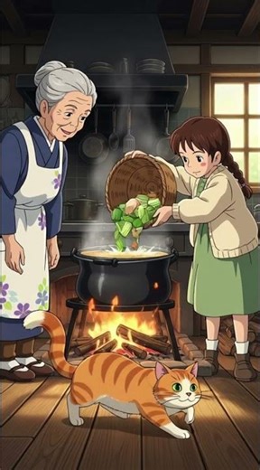 Cozy Autumn Harvest Cooking 🍂 | Ghibli Style ASMR Village Kitchen | Relaxing Animation