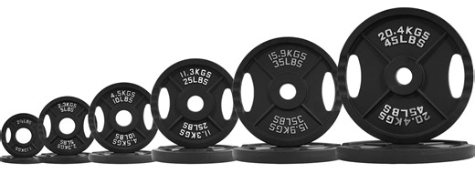 BalanceFrom Cast Iron Olympic 2-Inch Plate Weight Plate, 245 lbs Set, Multiple Packages