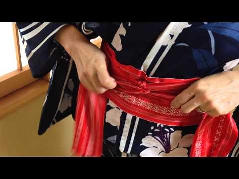 伊達締めのからげ方（結び方） 始末の方法 浴衣 着付け教室 茨城 日立 Kimono