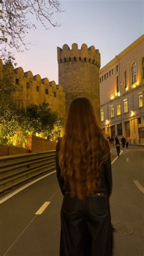 “that moment when the city lights up, and you fall in love with the view” #view #baku #citylights