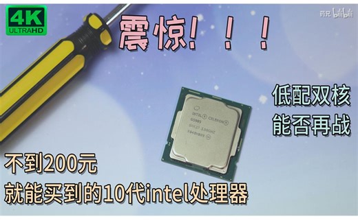 【1000元捡全新平台】最便宜的十代intel赛扬G5905 G5900测评 低配双核到底能干什么
