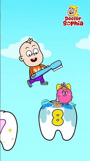 Learn To Count 1-10 with Hacky Baby | Brush Your Teeth | Kids Songs #shorts