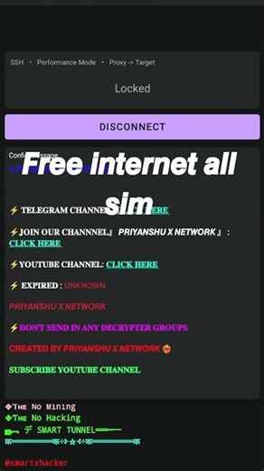 Dark Tunnel Config File || All Sim Working 100%| New Tunnel Vpn #darktunnel #freeinternet #trending