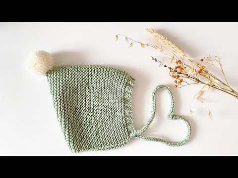 KNITTED BABY BONNET 🐣 0 to 3 MONTHS | EASY GNOME BONNET!!