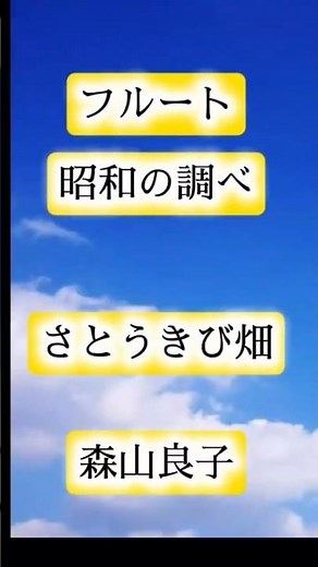 さとうきび畑 / 森山良子 フルートで吹く昭和の調べ（１０） #フルート #昭和歌謡