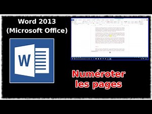Tuto Word 2013 - Numéroter les pages