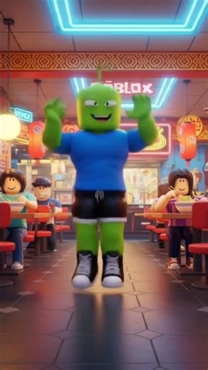 roblox Alien dancing at asian restaurant #DreamScreenAI