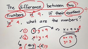 20K views · 194 reactions | The difference between two numbers is 9. If their quotient is 4, what are the numbers? | Philippine Review Center | Facebook