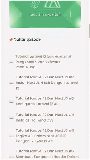 Tutorial Laravel 12 dan Nuxt JS