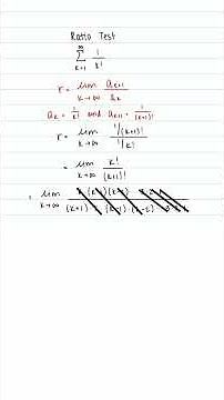 Ratio Test - 1/k!