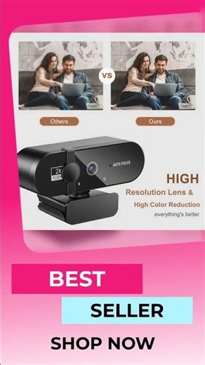 4K HD Webcam with Microphone – Auto-Focus USB Camera for PC and Laptop