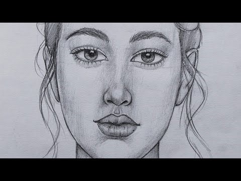 How to draw Girl's Face easily with Loomis Method for beginners