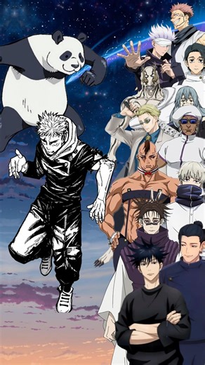 😈 Yuji Itadori and Panda vs Satoru Gojo, Ryomen Sukuna, #jujutsukaisen #animeedit