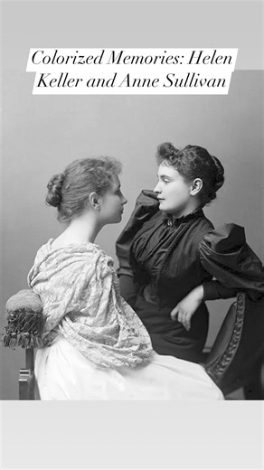 158K views · 1.6K reactions | Step back in time with this beautifully colorized photo of Helen Keller and her dedicated teacher, Anne Sullivan. Their remarkable journey together broke barriers and continues to inspire generations. Experience the vividness of their story in this unique portrayal of their enduring bond and triumph over adversity.#HelenKeller #AnneSullivan #ColorizedPhoto #HistoricalFigures #Inspiration #Education #OvercomingAdversity #TimelessBond | Memory Lane Photos | Facebook