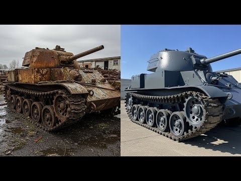 Restoring an Abandoned Tracked Tank Vehicle | Full Restoration ASMR