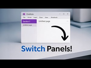 Move OneNote Section and Page Panels to The Left Side