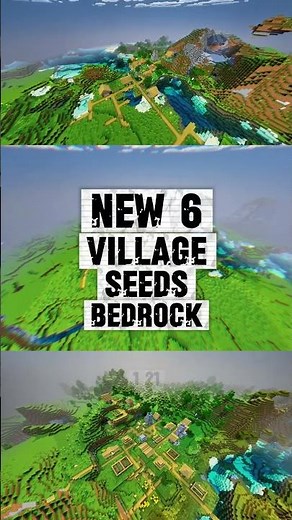 6 Easy-to-Find Village Seeds – Bedrock Edition🏡 #minecraft #minecraftseeds