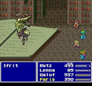 Battling Ifrit in Final Fantasy 5 (SNES) 🔥🔥🔥 A pretty easy battle 🤭 | FantasyAnime