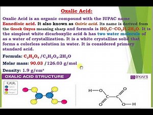 Lecture # 7 Oxalic acid - CHEMICAL INDUSTRY