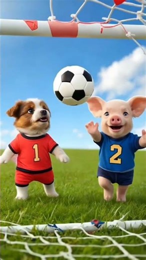 Dog and pig can play together #cute #freindship