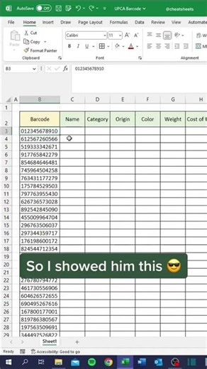 How to make UPC-A barcodes in less than 20 seconds! #excel #exceltips #tutorial