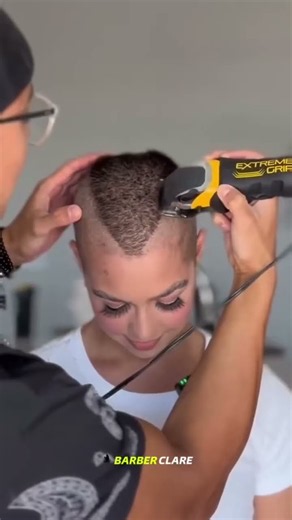 Hair to Smooth Bald Head ✂️🔥 | Women’s Amazing Head Shave Transformation #haircuthead #foryou
