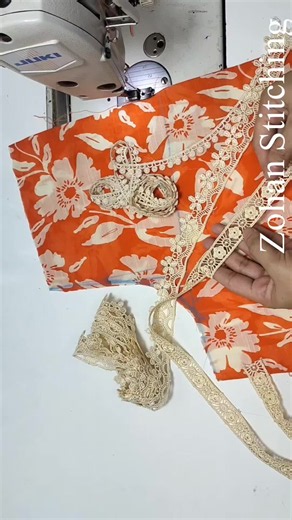 New Trending Kurti Neck Design With joint lace cutting and Stitching #necklace #tiktok #zohanstitching #sewing #viral