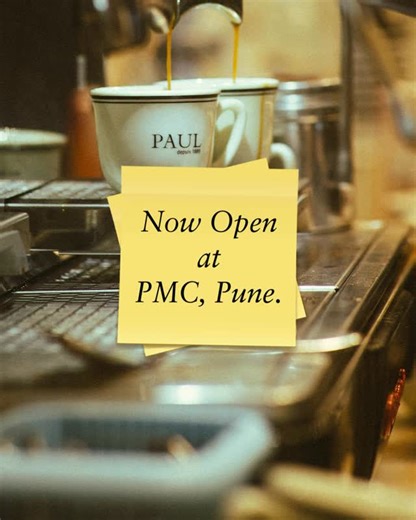 PAUL is now open at PMC, Pune ✨ Your favourite French flavours, now brewing at our newest kiosk. Stop by for freshly baked goodness and café classics — on the go 🥐☕ . . [ PAUL, PMC pune, kiosk, french bakery, freshly baked, artisanal coffee, cafe classics, grab & go, now open, kiosk, dine-in] | PAUL India
