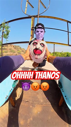 Powerful Thanos 😈😡 #thanos #parkour #pop #viral #funny #alien