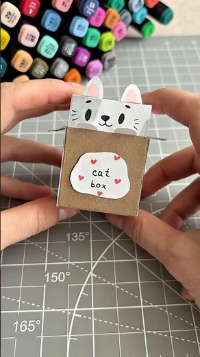 Cutest Paper Cat in a box🐱Try it💕