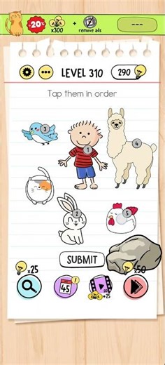 Brain Test Level 310 Solution & Walkthrough | Tricky Puzzles (Android & iOS Shorts)