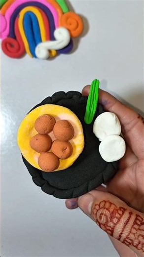 Diy food mini platter 🤤🍱#foryou #miniature #claycraft #diy