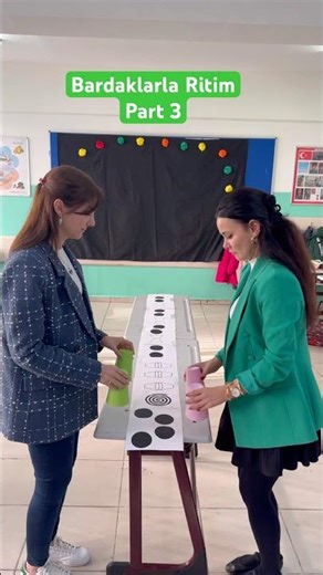 Bardaklarla Ritim | Eğlenceli Sınıf Aktivitesi 🎶 Part 3 #shorts #teacherlife #motorskills