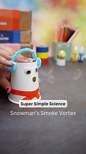 Watch the Snowman's Smoke Ring! ❄️ A frosty and fun experiment to bring science to life. All you need is a paper cup and incense—science has never been this cool! 🎩✨ How it works: When you gently tap the top of the paper cup, it creates a quick burst of air pressure inside. This pressure forces the smoke out through the small hole at the bottom. As the air exits, it forms a vortex—a spinning ring of air—due to the difference in air pressure and the circular shape of the hole. The smoke helps ma