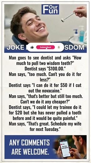 Joke 😬 Dentist Wisdom Teeth Pain 😂 #jokes #funny #humor