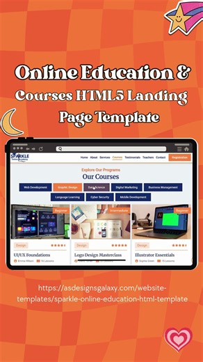 🎓 Online Education Website Template | Sparkle HTML5 Live Demo 🔥