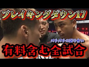 ブレイキングダウン17全試合一挙公開！ベアーナックルがエグすぎるバチバチの殴り合い！衝撃的展開KOが連発！【朝倉未来/ブレイキングダウン/BreakingDown/オーディション/朝倉海】