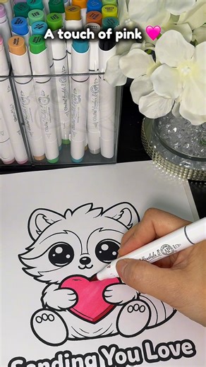 A touch of pink 💗 | Kawaii coloring